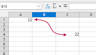 Skærmbillede af LibreOffice forbindelser i Calc